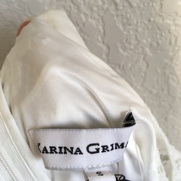 Karina Grimaldi ELLIE LACE MINI DRESS IN WHITE - Picture 7 of 7